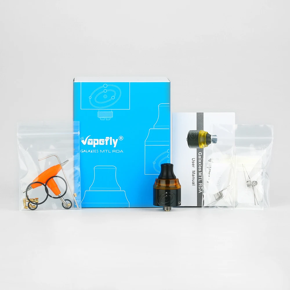 Оригинальный атомайзер Vapefly Galaxies MTL RDA с 6 уровневым боковым воздушным потоком