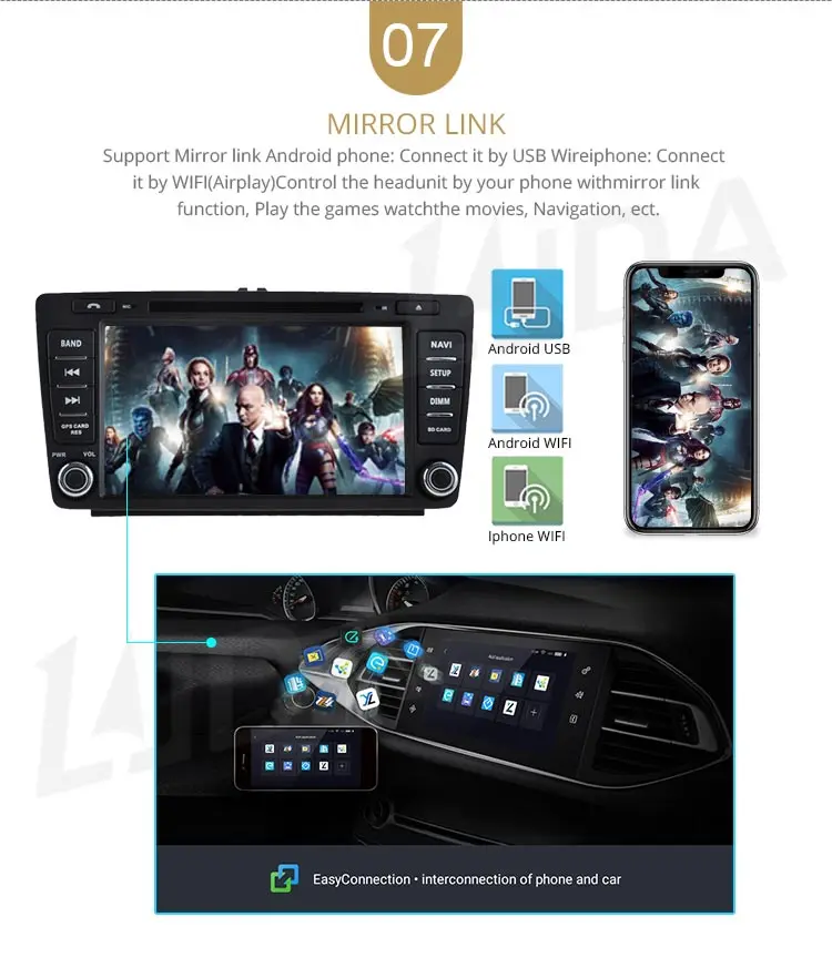 Flash Deal LJDA 8 Inch 2 DIN Anrdroid 9.1 Car DVD Player For SKODA Octavia 2009-2013 Bluetooth WIFI GPS Navigation Radio Multimedia 2G RAM 9