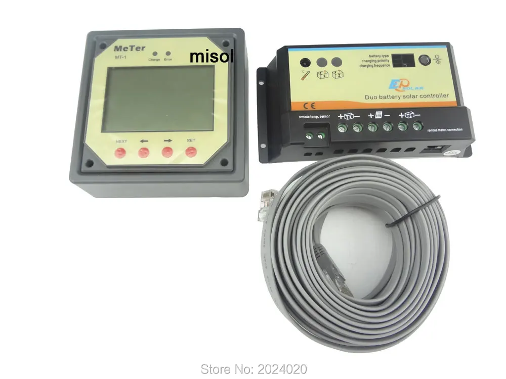 

20A 12/24V Solar Regulator, with remote meter for Duo Battery Charging