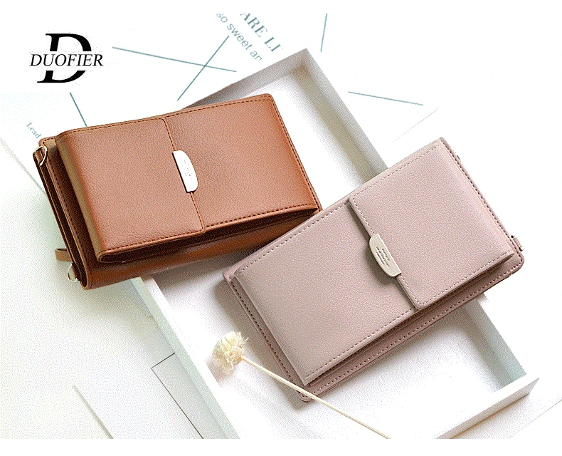 

Wallet Female PU Leather Leisure Big Capacity Ladies Coin Purses Long section Phone Bags Womens Card Bag Crossbody Wallet Tide