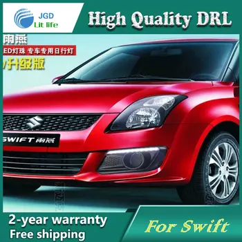 

Free shipping !12V 6000k LED DRL Daytime running light case for Suzuki Swift fog lamp frame Fog light Car styling