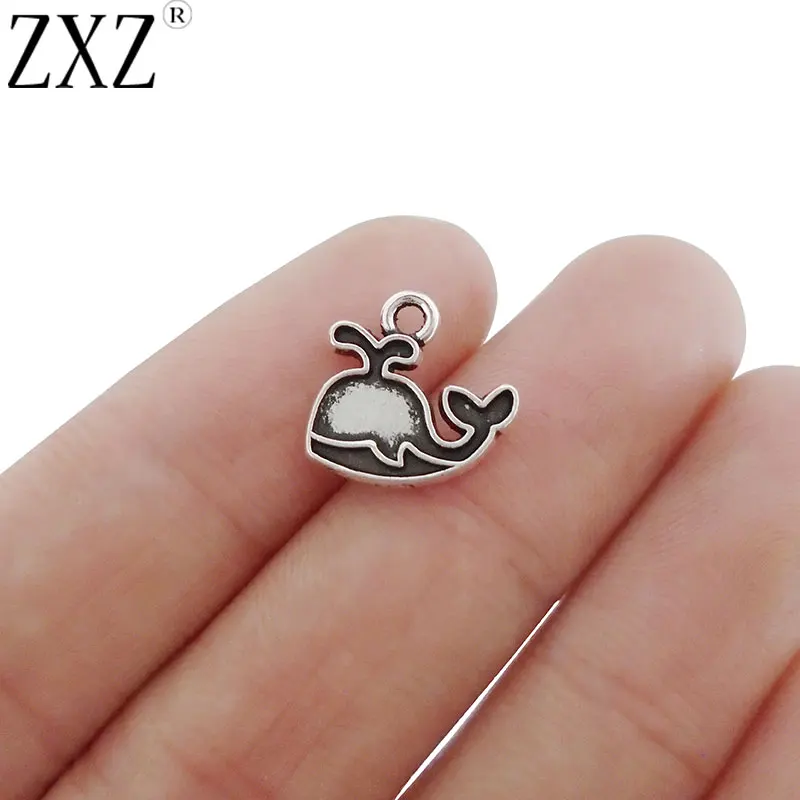 

ZXZ 20pcs Animal Dolphin Charms Pendants Beads for Necklace Bracelet Earring Jewelry Making Findings 13x12mm