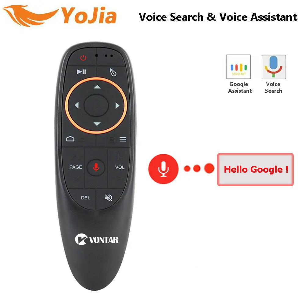 

2.4G Wireless Air Mouse Google Voice Remote Control Microphone IR Learning 6-axis Gyroscope for Android Box T9 H96 Max X96 Mini