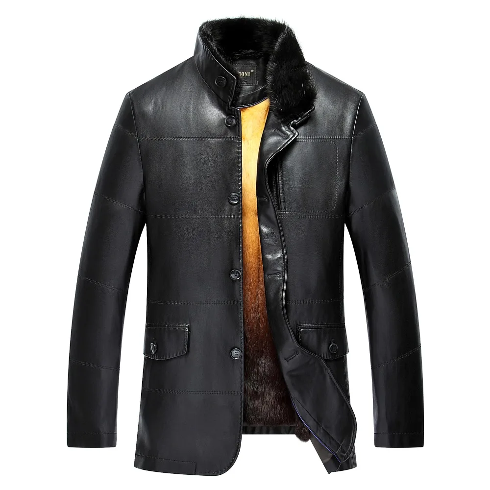 

2016 New Brand PU Leather Jacket Men Winter Jackets and Coats Thickening fur Windbreak Warm Jaquetas De Couro Coat Plus Size3XL
