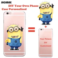 Personalized Custom Design DIY Silicone Case For iPhone 6 6S 6 Plus 6s Plus 5 5S SE 7 7 Plus Customized Transparent Cell Cover