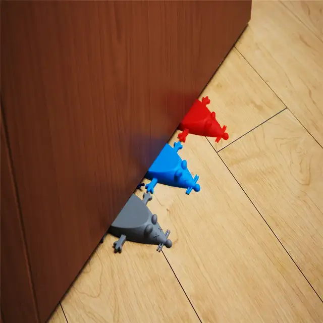 Cartoon Silicone Rubber Mouse Figure Door Stopper Wedge Door Jam