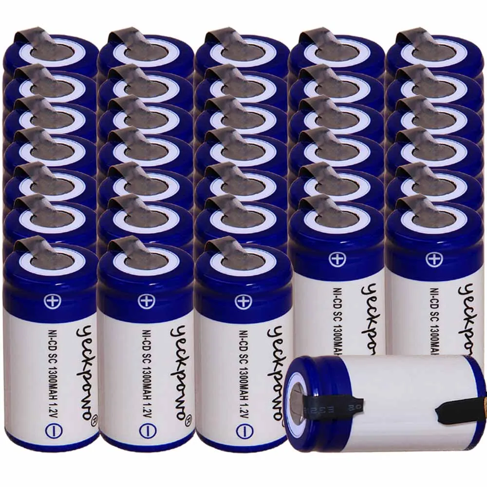 

Lowest price 34 piece SC battery 1.2v batteries rechargeable 1300mAh nicd battery for power tools akkumulator
