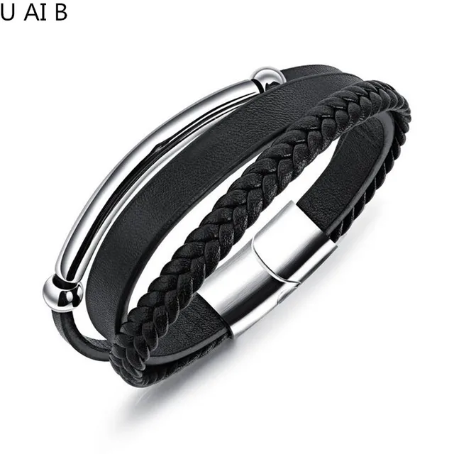 Men S Leather Bracelets Bangles Simple Magnetic Buckle Anium Men S Leather Bracelets Bangles Simple Magnetic Buckle Anium Bracelet Luxury Brand Jewelry Designer Fashion Bangle