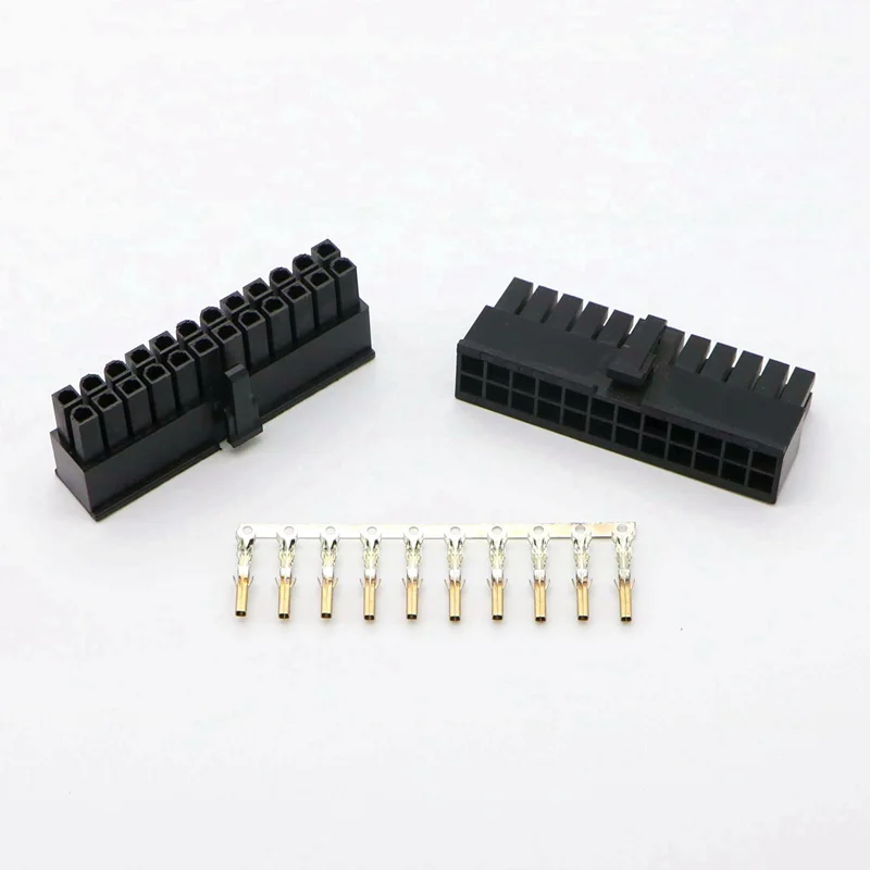 

4.2mm 5557 CPU 24Pin ATX Male Connector with 25pcs Terminal pins for PC Modding.