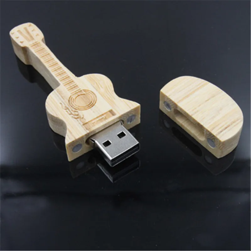 Креативный! 8GB 16GB 32GB гитара U диск USB 2,0 деревянный USB флеш-накопитель 8G 16G 32G подарок U диск