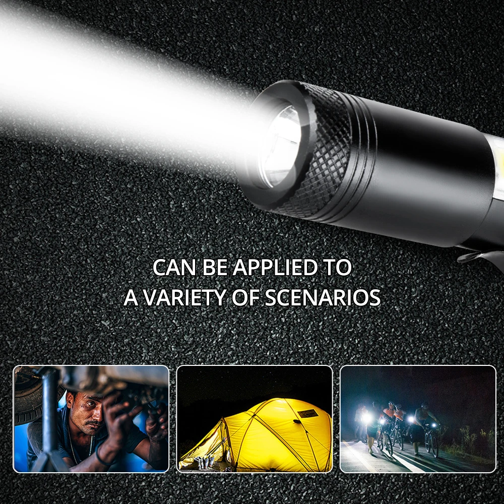 Multifunction IP65 Waterproof Flashlight AA14500  LED Outdoor Camping 4 Modes Portable CREE Chip Powerful Mini Torch Flashlight (10)
