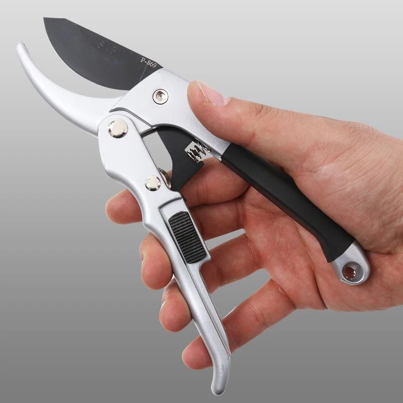 SK 5 Steel Bonsai Grafting Cutter Grey Plant Scissors for Fruit Plant