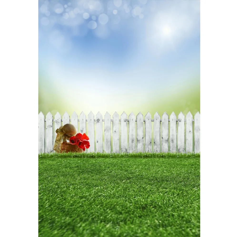 Laeacco Spring Green Grassland Flowers Fence Light Bokeh Portrait Natural Scene Photo Background Photo Backdrop For Photo Studio Laeacco Spring Green Grassland Flowers Fence Light Bokeh Portrait Natural Scene Photo Background Photo Backdrop For Photo Studio