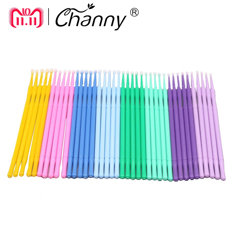 

Channy 100PCS Disposable Makeup Brushes Cotton Swab Tattoo Small Pointed Tip Cleaning Soft Swab Embroidery Sticks