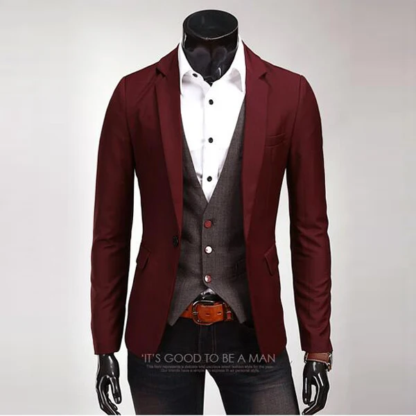 2015 New men suit han edition cultivate one
