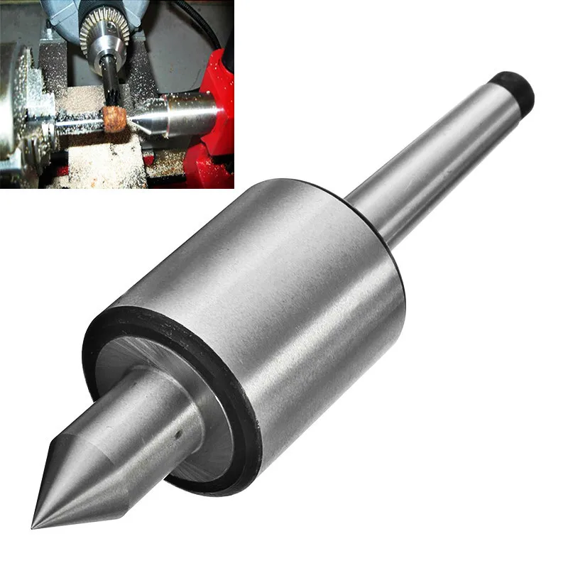 MT1 Precision Live Center Morse Taper Triple Bearing Steel Lathe Arbor Machine Revolving Tool