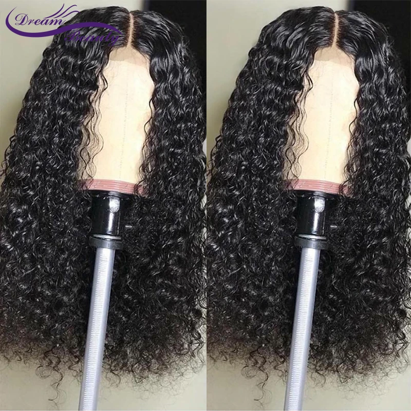 

13x4 Curly Lace Front Human Hair Wigs Brazilian Non-Remy Hair Glueless Lace Wig Pre-Plucked With Baby Hair Dream Beauty