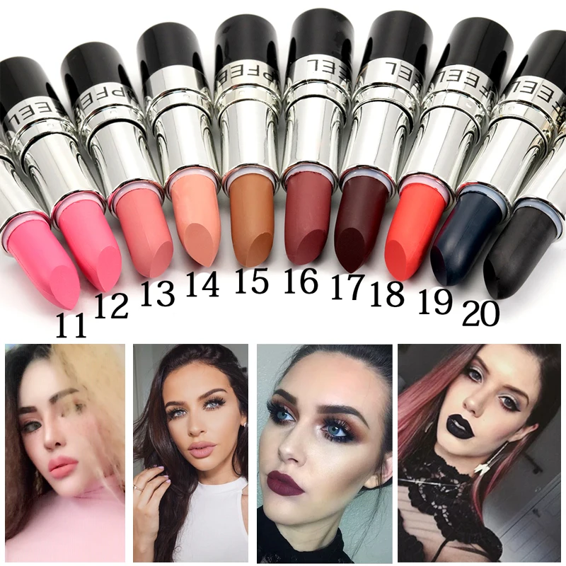 

1pcs Long Lasting Waterproof Makeup Batom Matte Lip Stick Maquillajes Beauty Red Lips Velvet Nude Matte Lipstick Pencils Lots