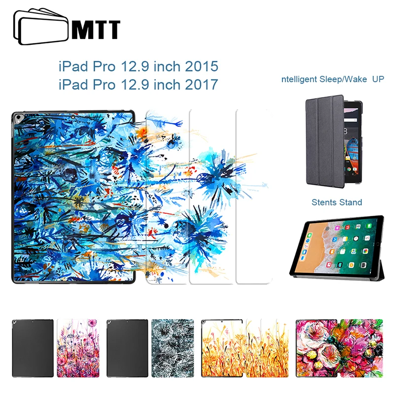 

Watercolor Dandelion Case for ipad pro 12.9 leather sleeve shockproof Waterproof smart cover for protection ipad pro 12.9 Case