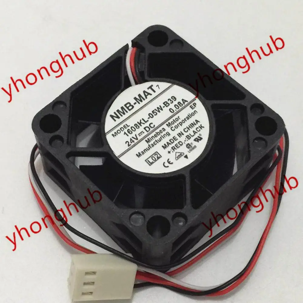 

NMB-MAT 1608KL-05W-B39 L02 DC 24V 0.08A 40x40x20 мм вентилятор охлаждения сервера