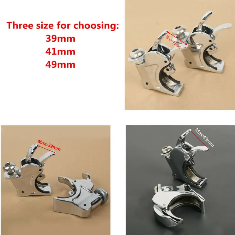 

Motorcycle 39/41/49mm Windshield Windsreen Clamp For Harley Dyna Sportster FXDB Street Bob Fat Bob Wide Glide XL1200 883