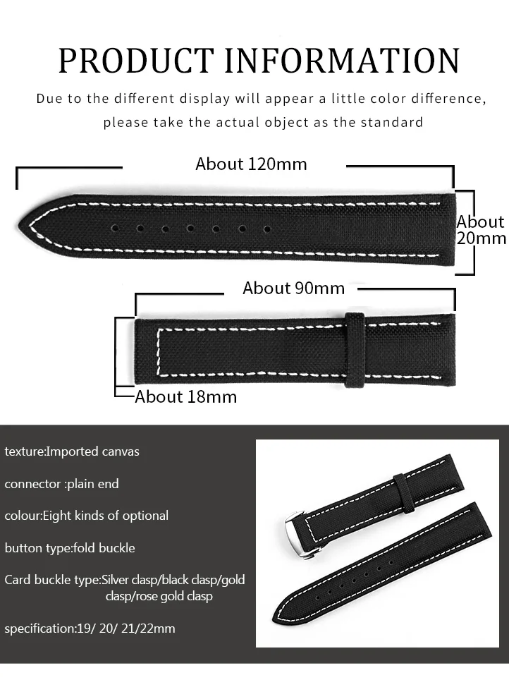 19 20 мм 21 22 мм 23 мм нейлоновый кожаный холщовый ремешок для часов Omega ремешок для часов Citizen для Carrera для браслетов IWC аксессуары