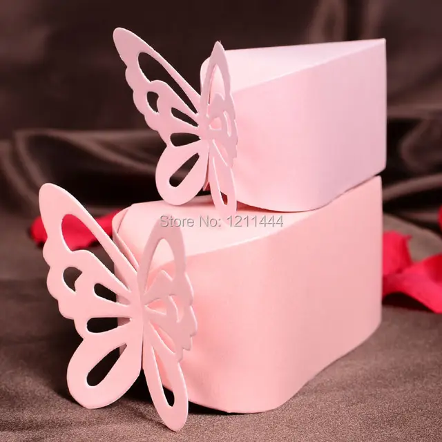 Large Size 50pcs Lot Erfly Decorative Cake Shape Candy Bo Large Size 50pcs Lot Erfly Decorative Cake Shape Candy Bo Wedding Decoration Box