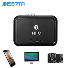 JINSERTA Wireless Bluetooth Receiver Portable 4.1 Audio Bluetooth Adapter NFC-Enabled 3.5mm Stereo Music Sound TV Car Speaker
