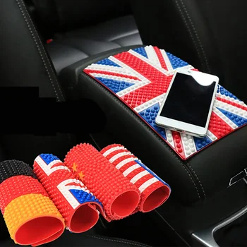

Car Ornament PVC China UK US Germany Flag Anti-slip Mat Automobiles Dashboard Decoration Sticky Pad For Mobile Phone GPS Holder