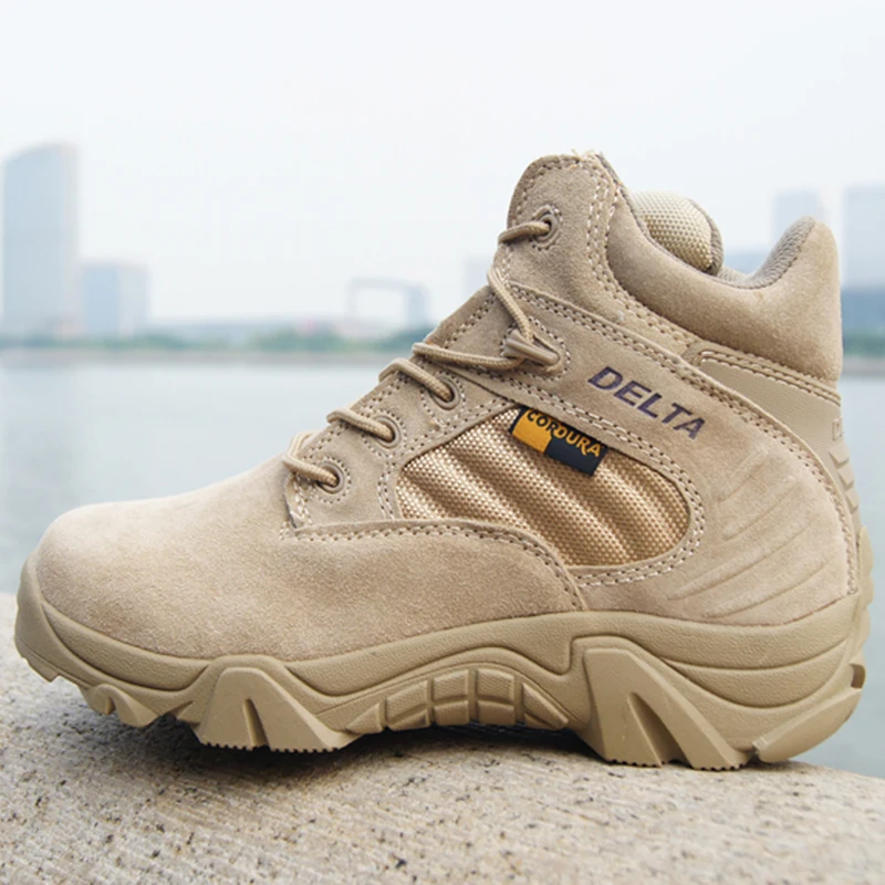  Military Tactical Mens Boots Special Force Leather Waterproof Desert Combat Ankle Boot Army Work Sh