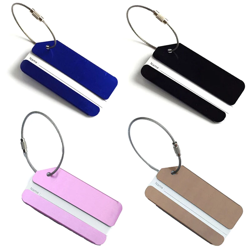 

1Pc metal travel luggage baggage suitcase address tags label holder