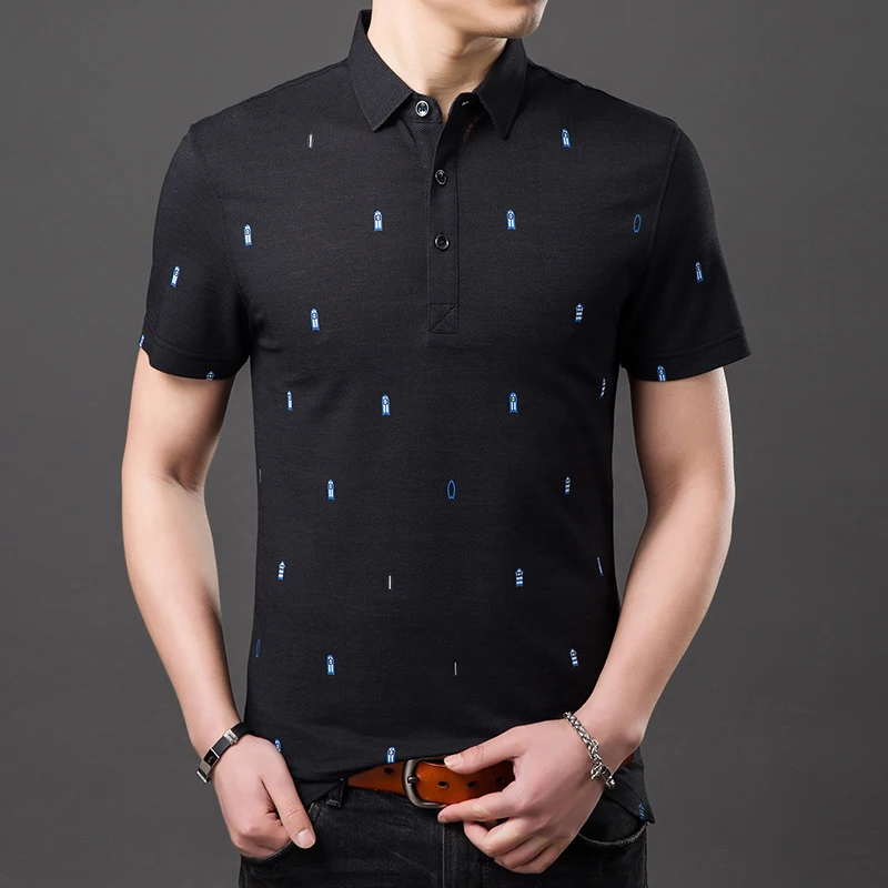 

Great Quality Bamboo Fiber Men Polos 2019 Summer New Brand EU Gentleman Designer Short Sleeve Business Casual Polo Shirts Y102