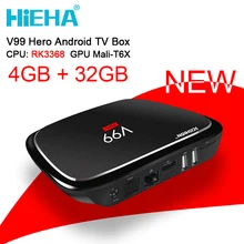 V99 Hero Android Tv Box 4GB Ram 32GB Android 5.1 Smart TV Box RK3368 Octa Core Mali-T6X TV Box Dual Band Wifi 2.4/5GHz AC Kodi