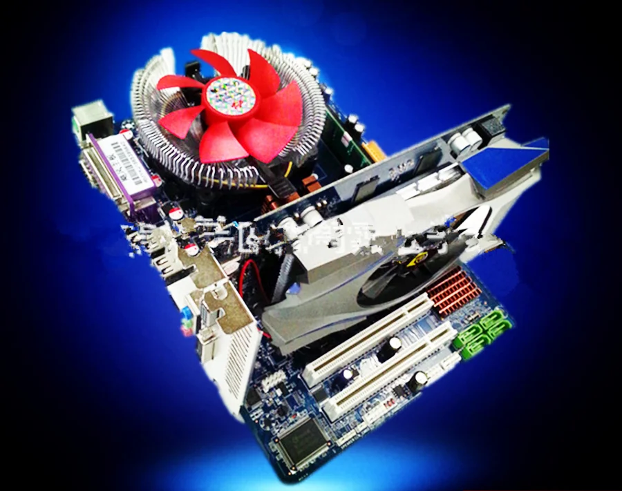 

Promotion P45 motherboard + Quad-core 3.0 CPU + Original DDR5 independent graphics card + 4G DDR3 memory + fan Motherboard set