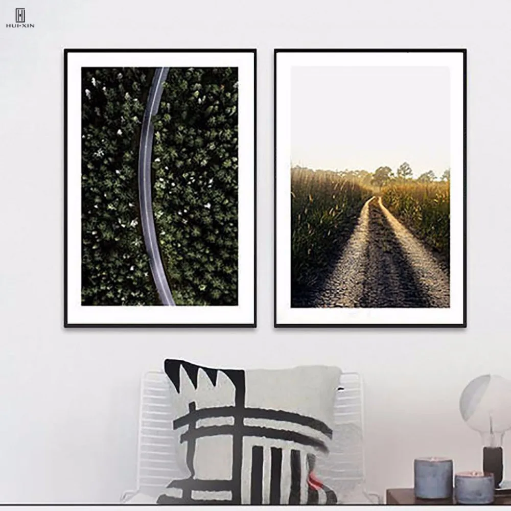 There Are A Lot Of Endless Lush Wood Trees Plants Surrounded By The White Fog Nordic Simple Paintings On Canvas For Home Decor