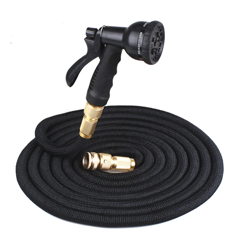

Expandable Garden Hose Latex Tube with water gun Quick Connector irrigation Watering Car Wash