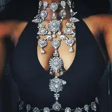 Vedawas, роскошные ювелирные изделия для тела, цепочка, Длинное Макси ожерелье и подвеска, бохо, лето, Фейсбук, горячее, сексуальное, Кристальное, массивное ожерелье для женщин 2369