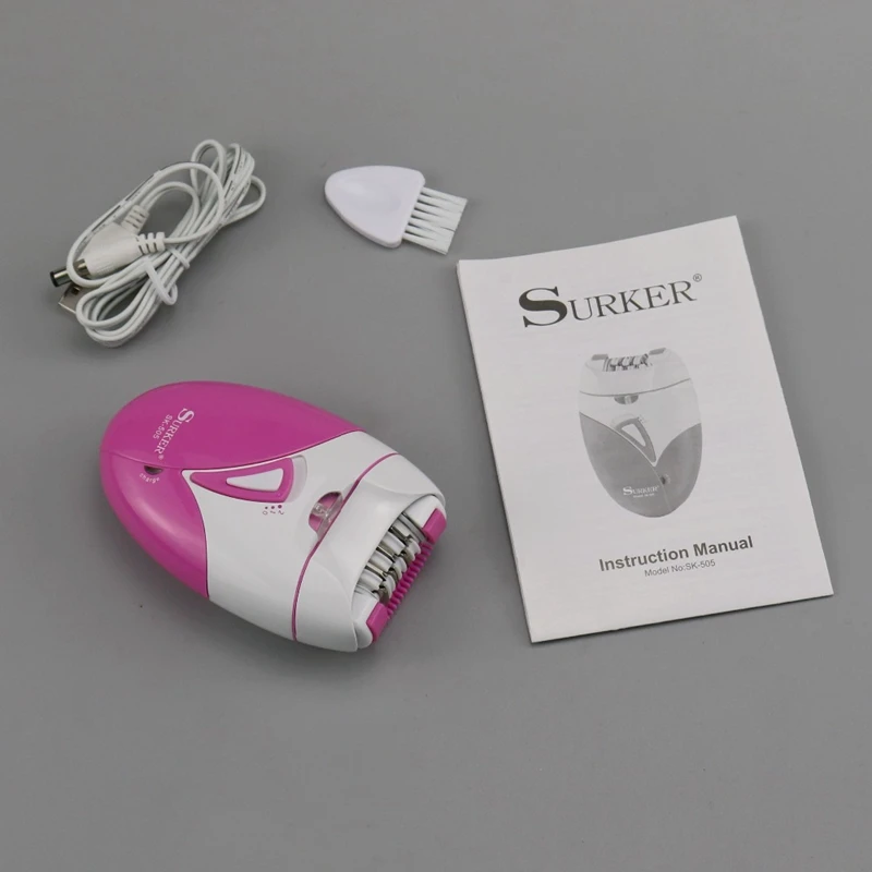 Surker 100-240V Rechargeable Women Epilator Electric Female Epilator For Face Remover Hair Removal Bikini Trimmer Legs Body De