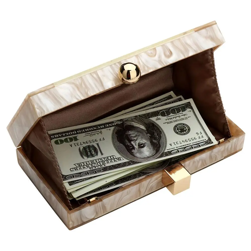 Najtaniej YYW marmurkowy biały akrylowy torebka Box sprzęgło luksusowe torebki damskie Bgas projektant Messenger plaża podróż lato akrylowe torebki