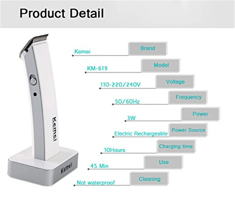 KemeiKM-619 многофункциональная машинка для стрижки волос профессиональный триммер для волос Электрический триммер для бороды машинка для стрижки волос