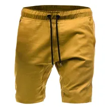 Новые повседневные летние шорты с принтом мужские армейские зеленые хлопковые винтажные повседневные мужские Шорты однотонные пляжные шорты 341830