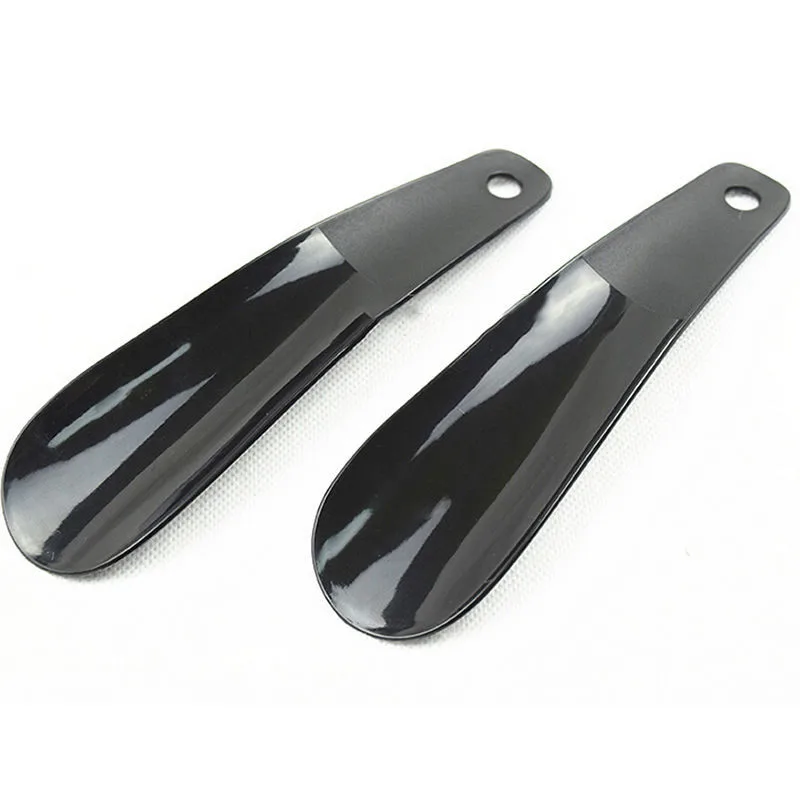 Wetrys 1 Pcs Shoe Horn Black Plastic Shoe Horn Strong Flexible Travel Small Short Easy Hook Hole Hoe Horn Lifter Small 