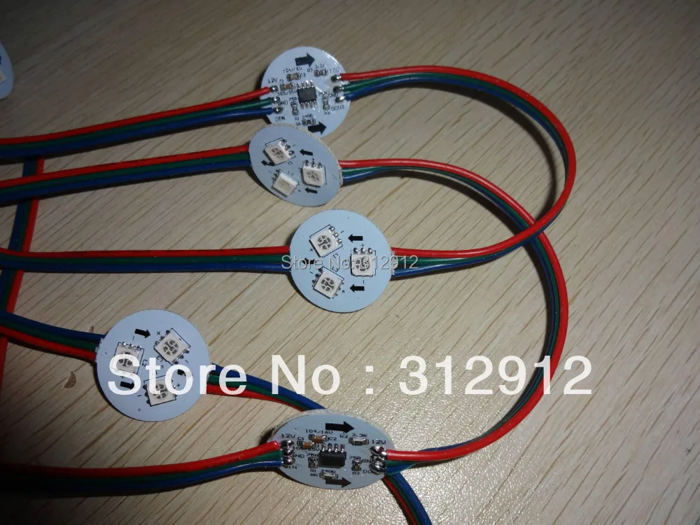 

non-waterproof LED digital module,WS2811IC 5050 3LEDS;DC12V input,,20pcs a string;256 gray scale2