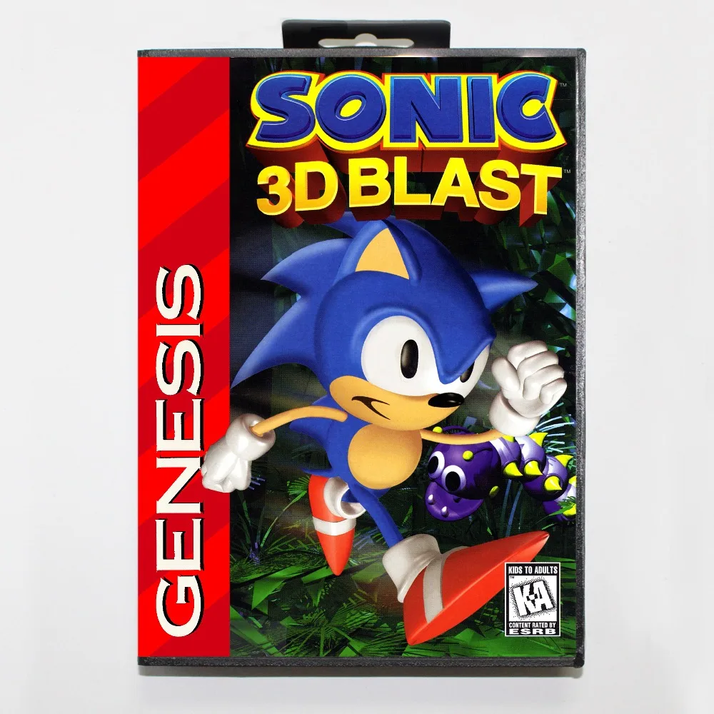 

Sonic 3D Flickics' Island 16 bit MD card with Retail box for Sega MegaDrive Video Game console system