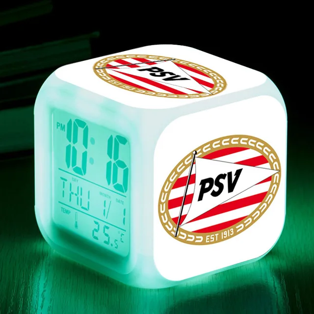 Футбольный клуб Breda NAC изменение цвета светодио дный будильник reloj despertador wekker reveil enfant ночник часы цифровые часы - Цвет: Золотой