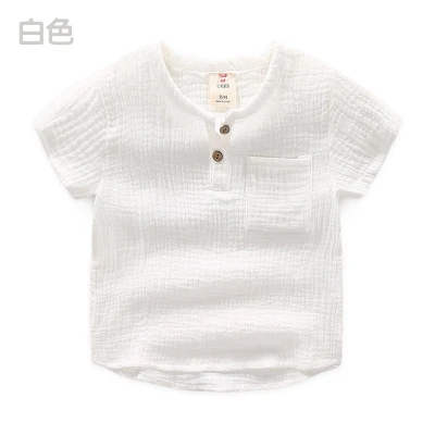 Girls Tshirts Kids Cotton Clothes children t-shirts for baby boys t shirts candy solid short sleeve summer Tops linen soft