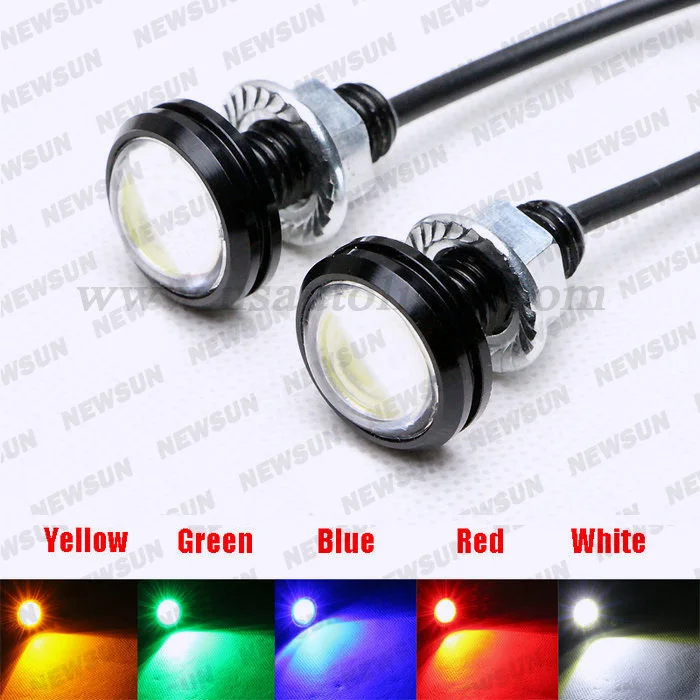 

6W High Power LED DRL Daytime running Ultra-thin Car led Eagle Eye Fog light Waterproof License plate Rear Lamp Red blue White