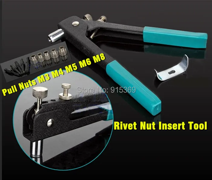 500pcs M3 M8 Rivet Nut Hand Tool Kits Steel & Aluminium 500pcs Nuts M3