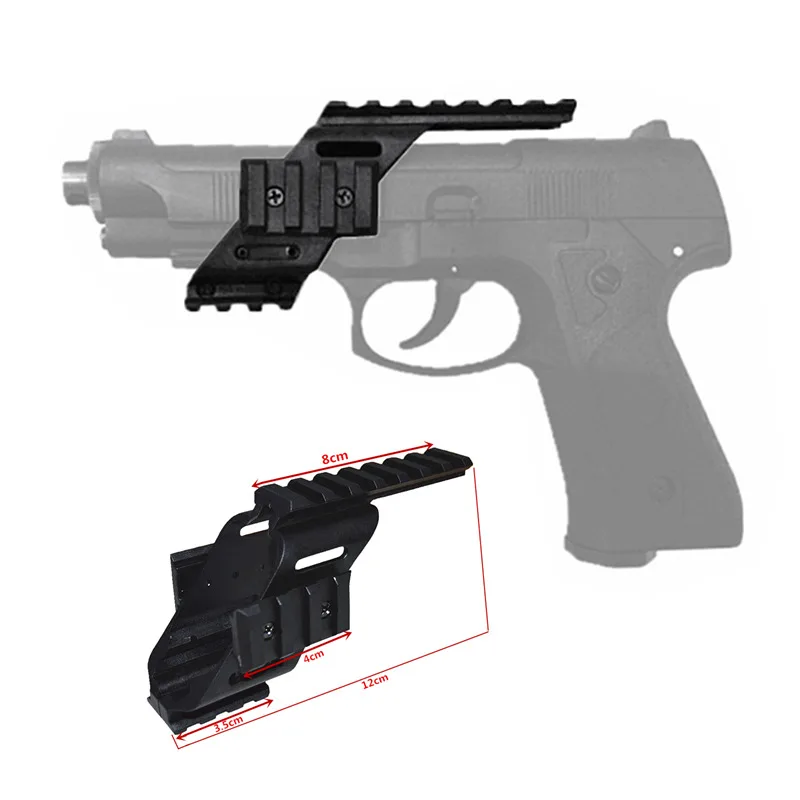 Tactical AEG Pistol Base Rail Sight Laser Lighting Mount for Glock 17 5.56 1911
