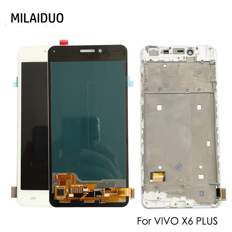 

AMOLED For VIVO X6 Plus X6P LCD Display OLED Touch Screen Digitizer Glass Full Assembly Replacement White No Frame 5.7''